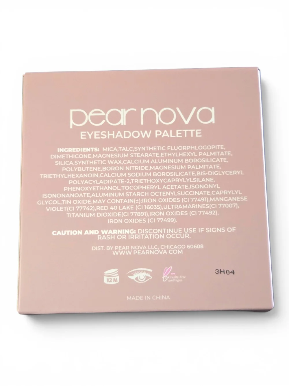 Pear Nova Eyeshadow Palette 7-Shade Neutrals & Metallics NIB Full Size